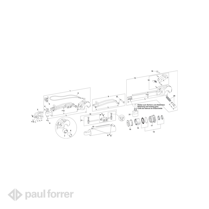 Paul Forrer AG - Kit de leviers d'ouverture WALTERSCHEID