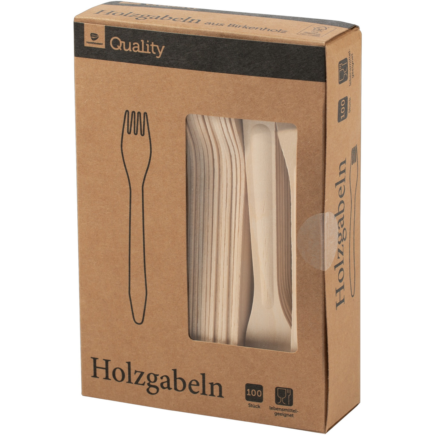 100 Stück Holzgabeln – 15,2 Cm Lang, Biologisch Abbaubar & Stabil (ideal Für Partys & Picknicks)