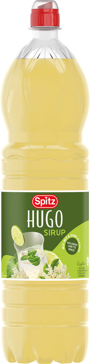 WEDL - BESTELLPORTAL - Spitz Hugo Sirup 1,5 l Holunder | Minze | Limette