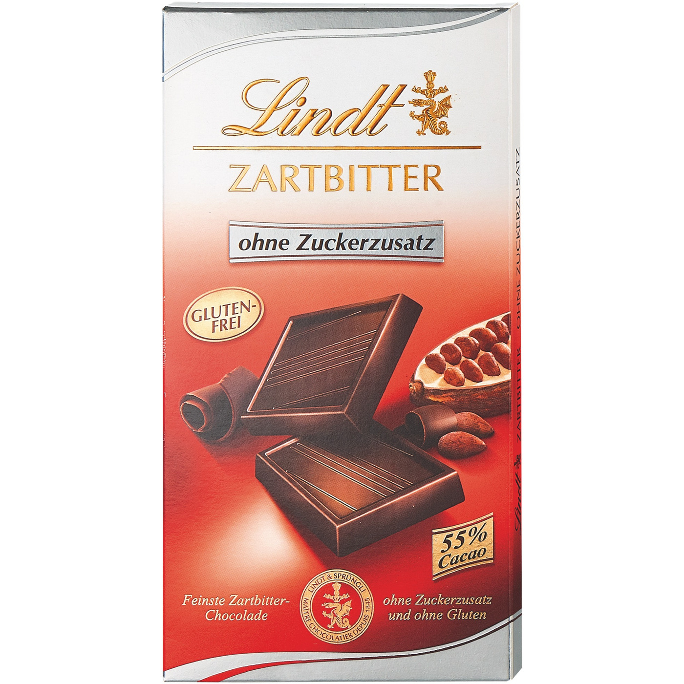 Transgourmet Österreich - Lindt ohne Zuckerzusatz 100g, ZB