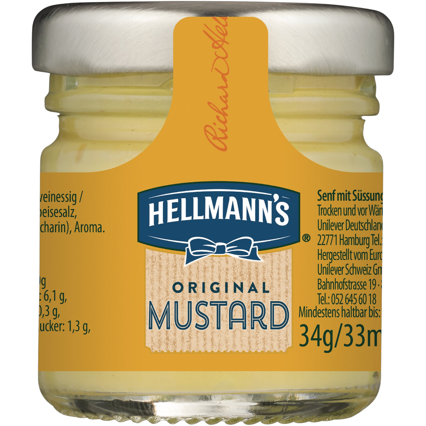 Transgourmet Österreich - Hellmann's Senfsauce Mini-Glas 80 x 33 ml