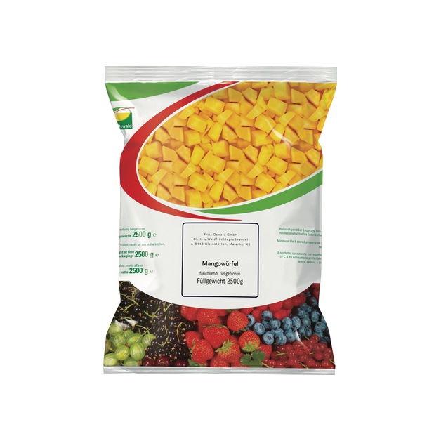 Transgourmet Österreich - Oswald Mangowürfel 15 x 15 tiefgekühlt 2,5 kg