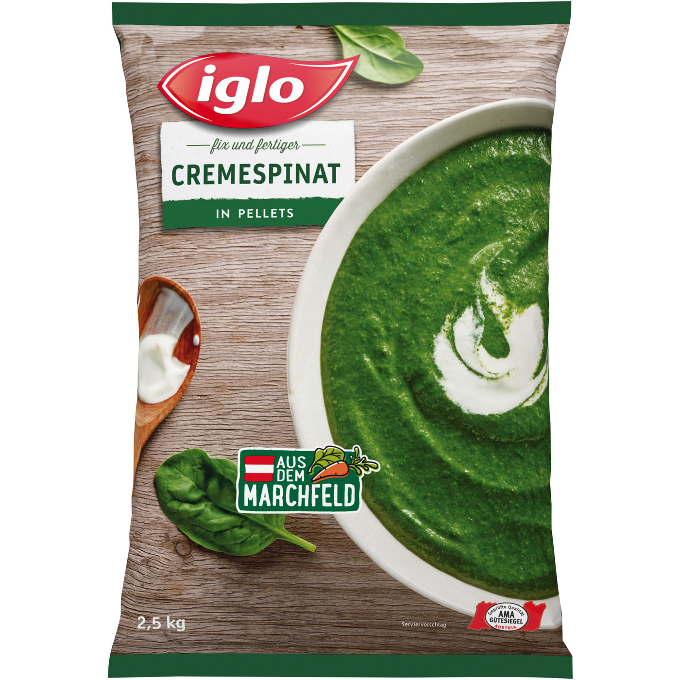 Transgourmet Österreich - Iglo Cremespinat in Pellets tiefgekühlt 2,5 kg Transgourmet Österreich - Iglo Cremespinat in Pellets tiefgekühlt 2,5 kg