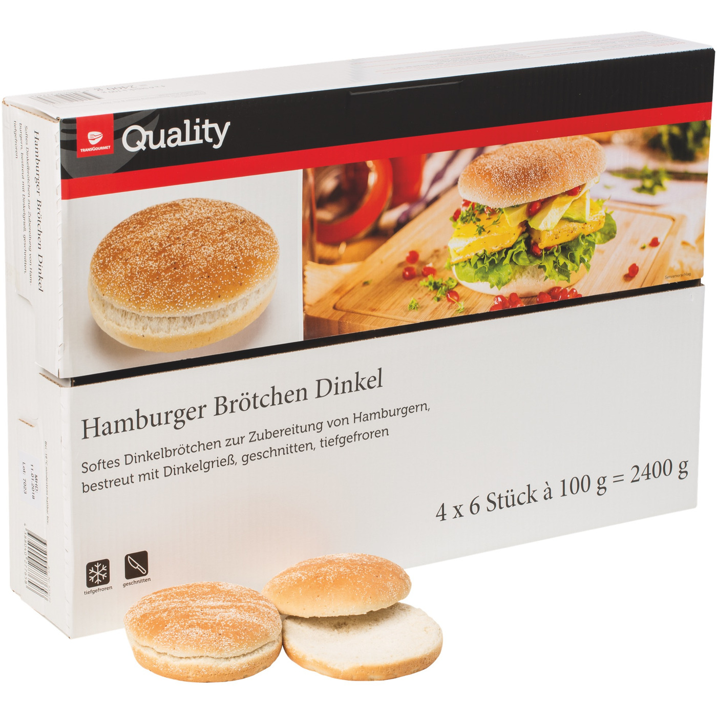 Transgourmet Österreich Quality Burger Bun Dinkel 12,5 cm