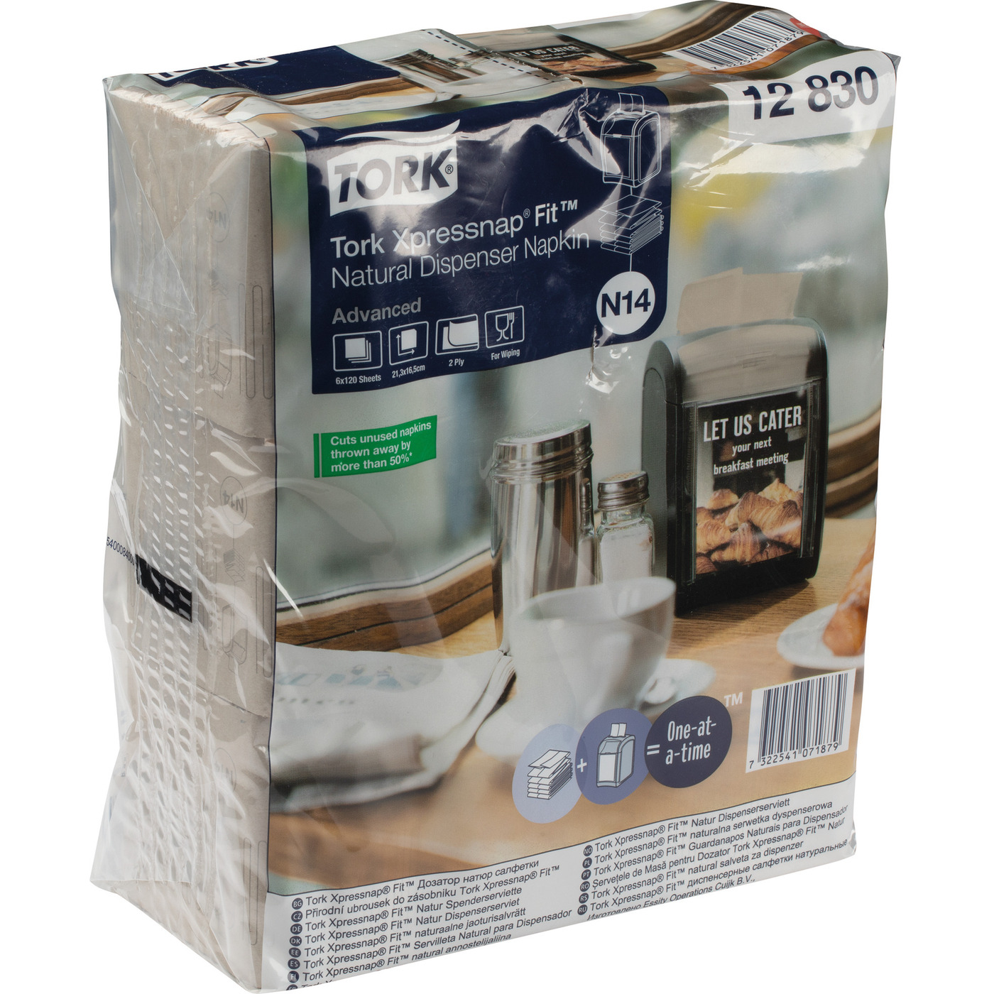 Serviette naturelle Tork 12830 pour distributeur Xpressnap Fit