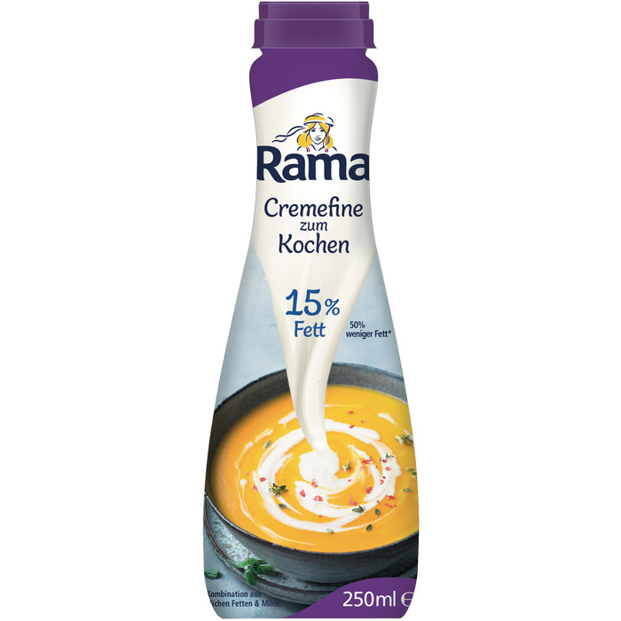 Rama Cremefine zum Kochen: ,0 Kalorien (kcal) und Inhaltsstoffe - das
