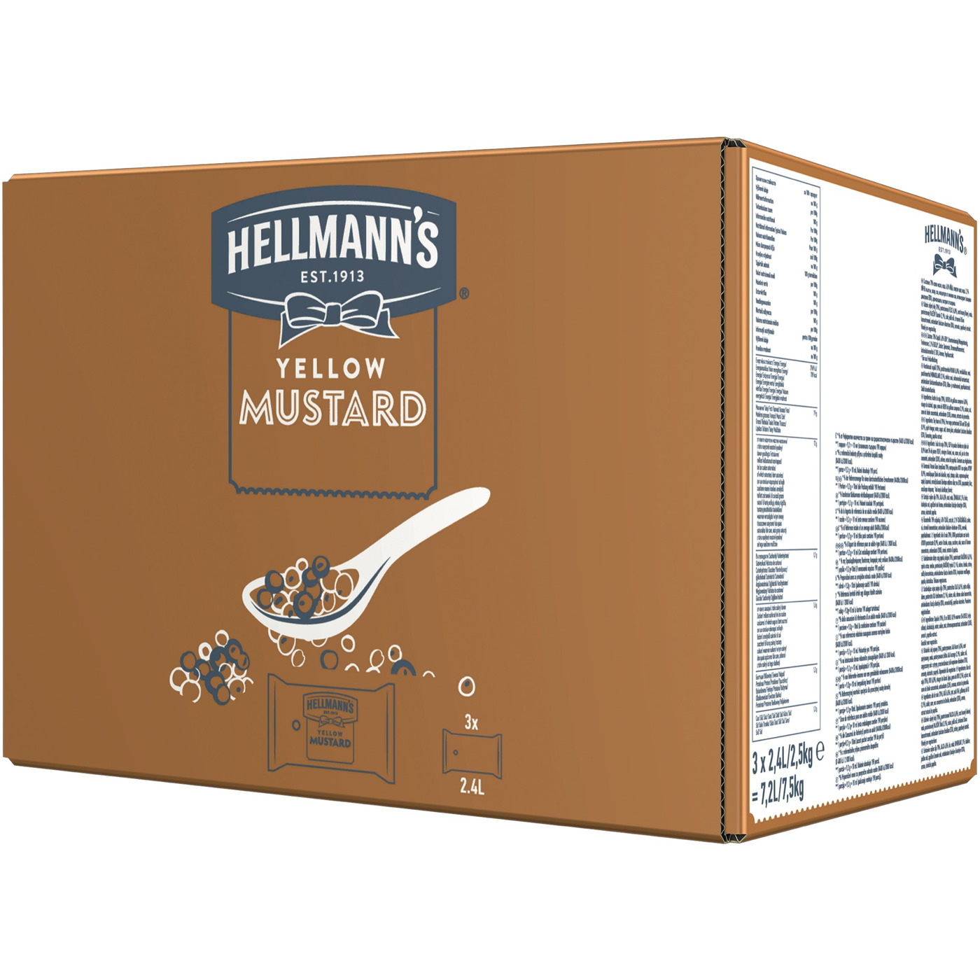 Transgourmet Österreich Hellmann's Yellow Mustard Beutel 3 x 2,5 kg
