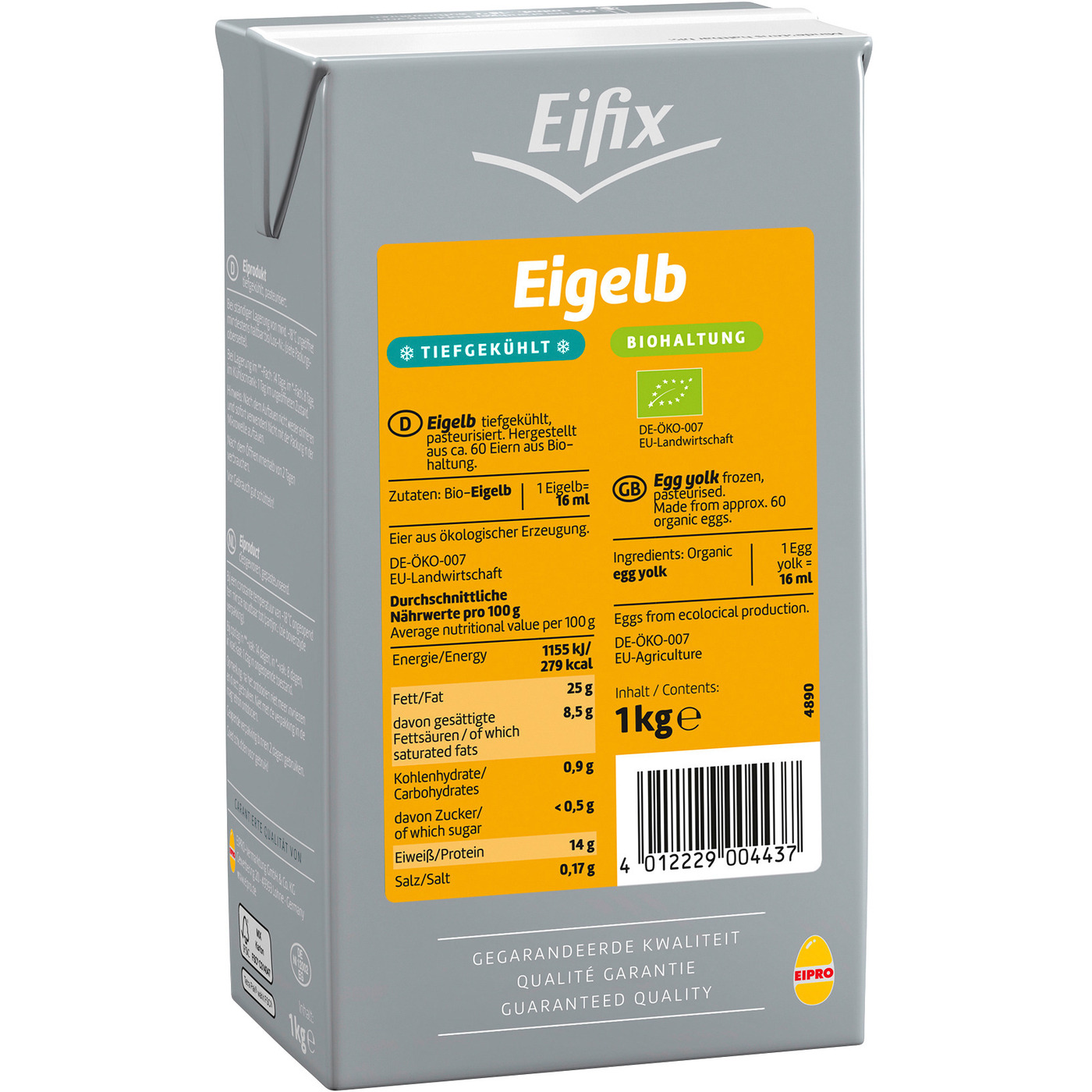 Transgourmet Österreich - Eifix Bio Eigelb tiefgekühlt 1 kg