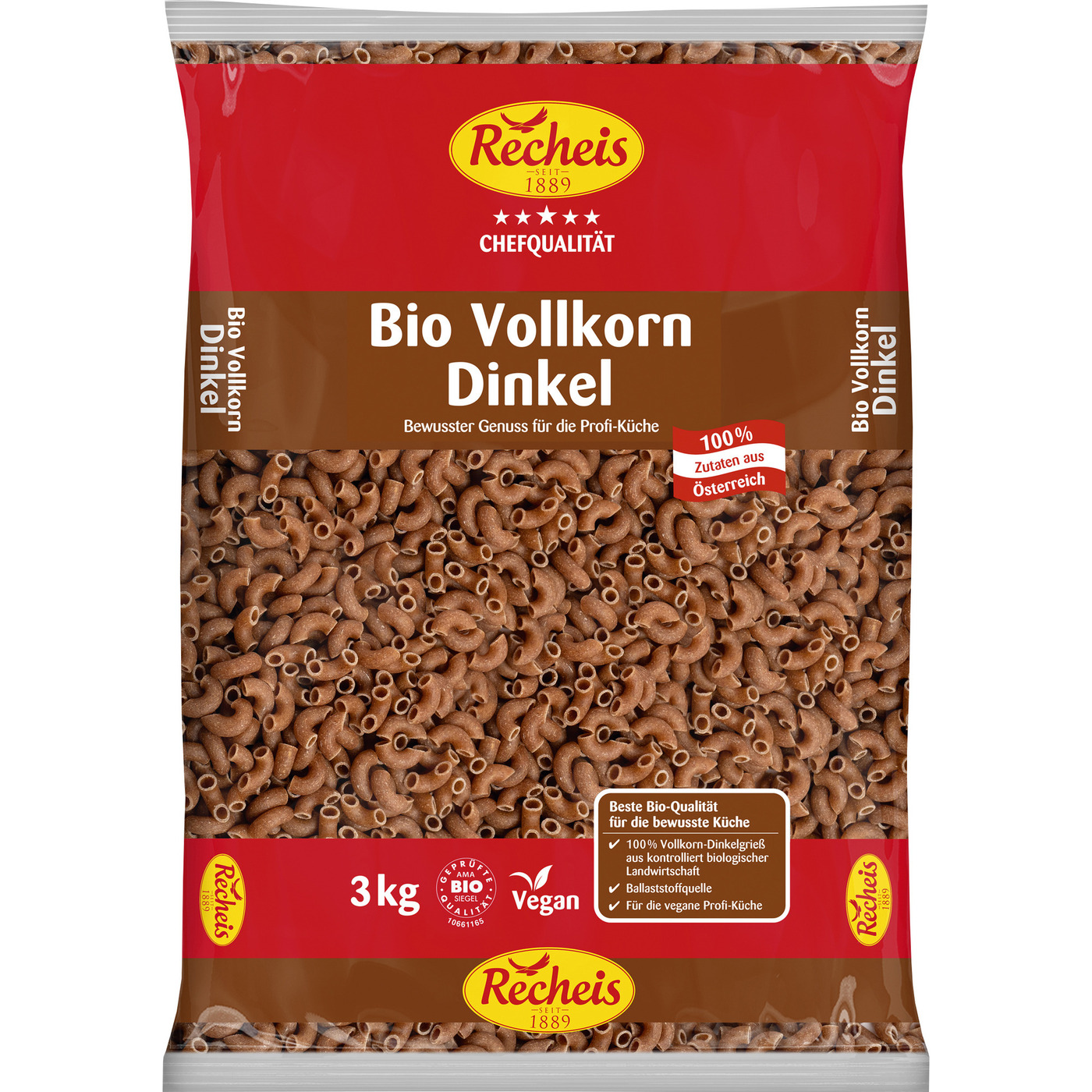 Transgourmet Österreich - Recheis Bio Vollkorn mit Dinkel Hörnchen 3 kg