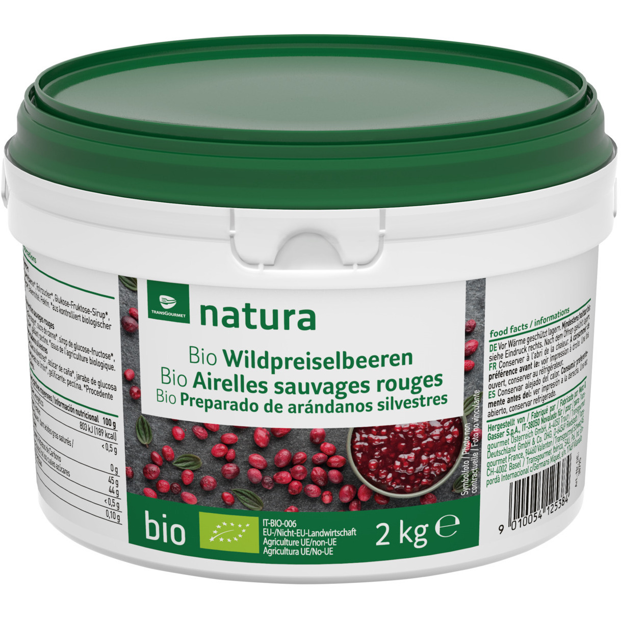 Transgourmet Österreich - Natura Bio Wildpreiselbeeren F50% 2kg