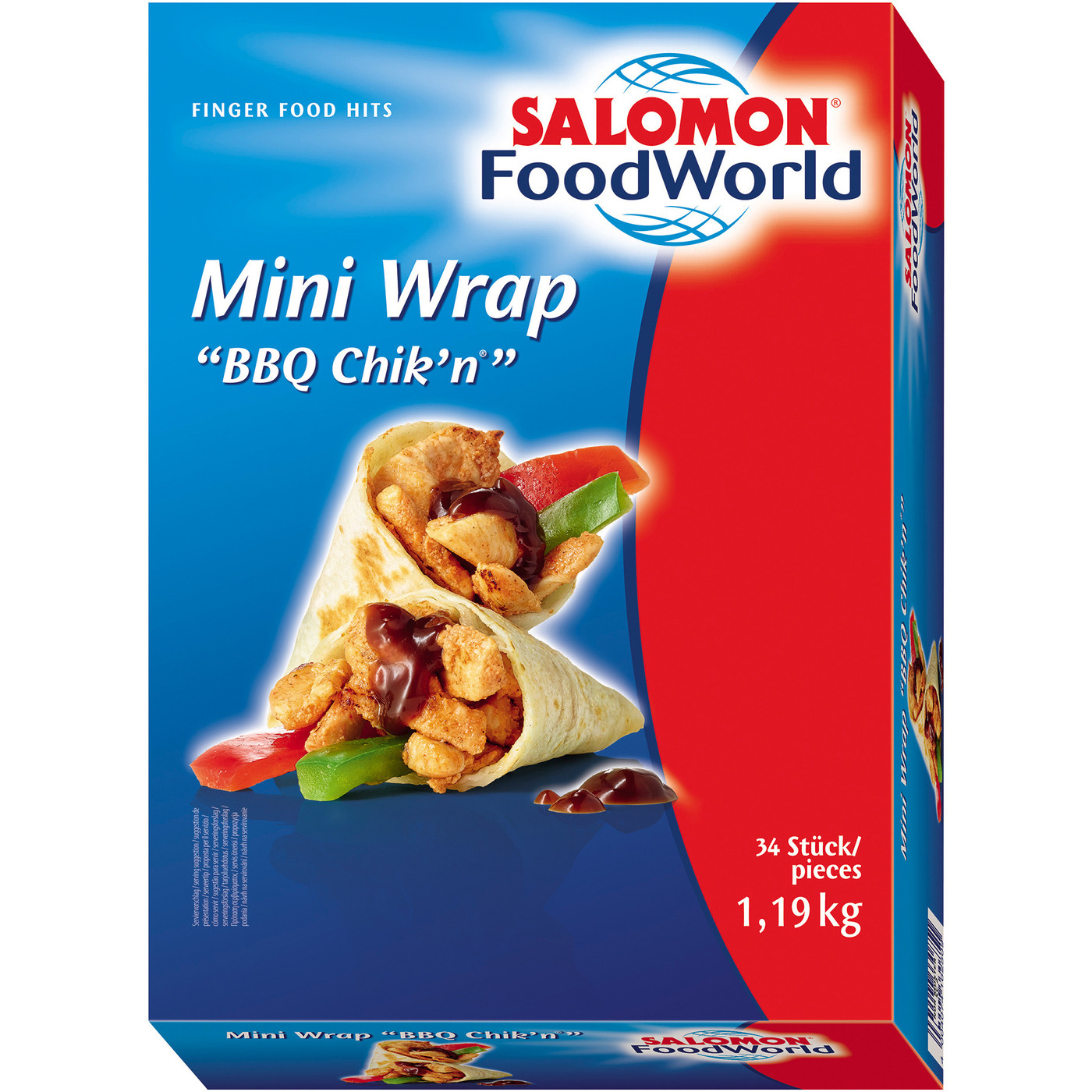 Transgourmet Österreich - Salomon Mini Chik'n Wrap BBQ tiefgekühlt 34 x ...