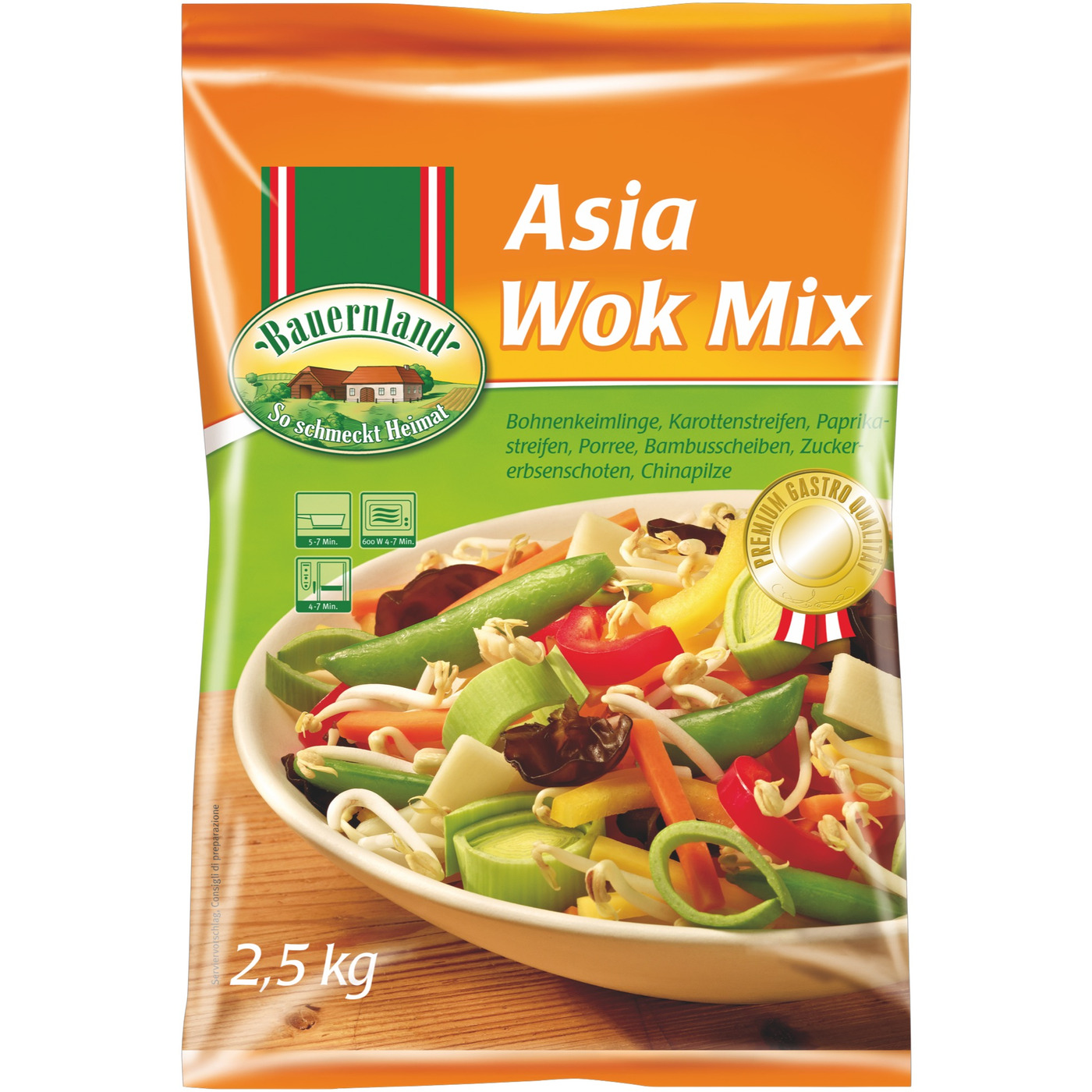 Transgourmet Österreich - Bauernland Asia Wok Mix tiefgekühlt 2,5 kg