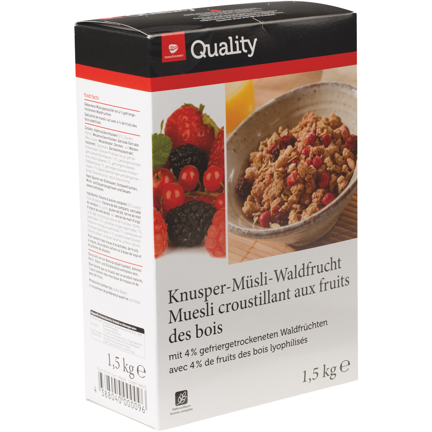 Transgourmet Österreich - Quality Knusper Waldfrucht Müsli 1,5 kg Transgourmet Österreich - Quality Knusper Waldfrucht Müsli 1,5 kg
